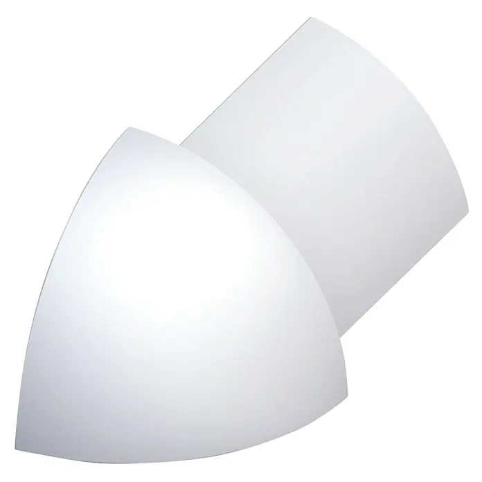 Viertelkreis-Außeneck - Aluminium, Silber, Höhe: 10 mm - Linke Seitenansicht
