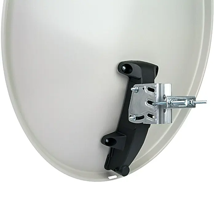 Schwaiger Satellitenschüssel SPI992 011 - Stahl, Durchmesser Spiegelfläche: 80 cm, Hellgrau - Rückansicht