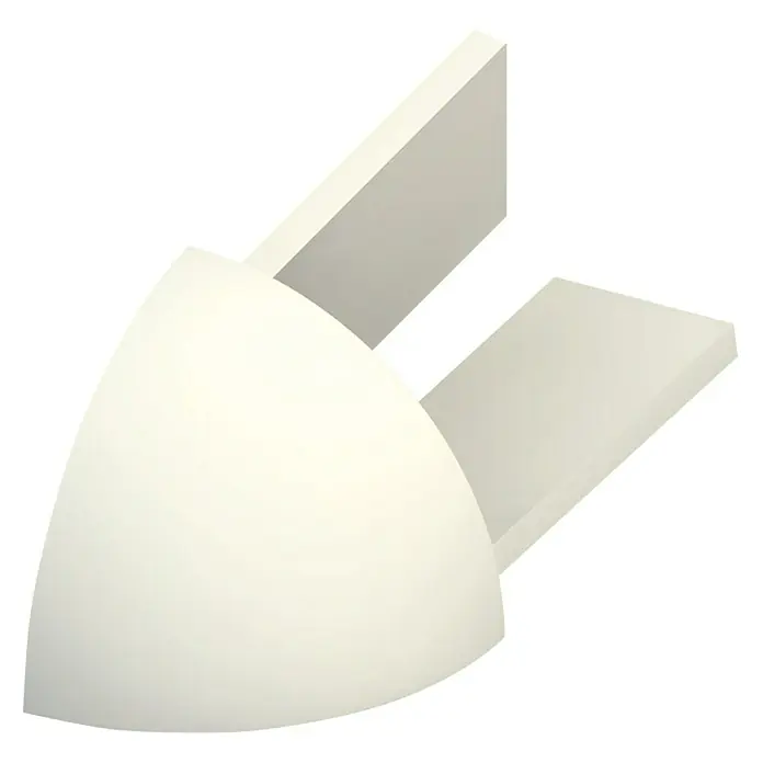 Viertelkreis-Außeneck - Acrylnitril-Butadien-Styrol (ABS), Jasmin-pergamon, Höhe: 10 mm, 4 Stk. - Linke Seitenansicht
