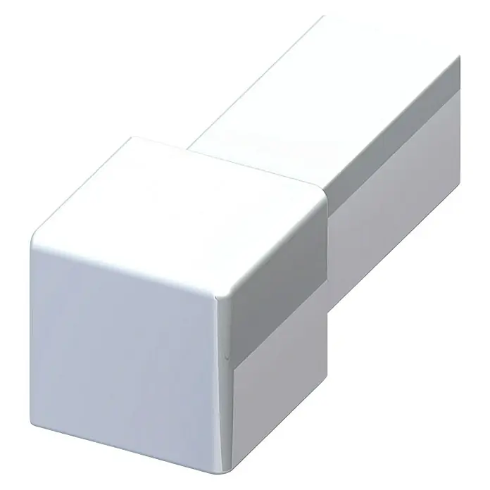 Quadroeck - Aluminium, Chrom, Höhe: 10 mm - Linke Seitenansicht