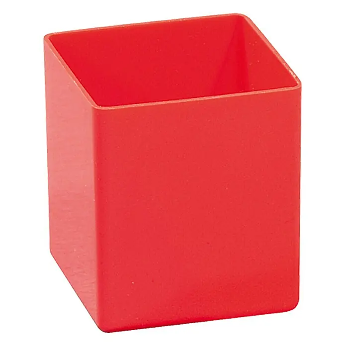 Lockweiler Kutija za male dijelove 5 - 5,4 x 5,4 x 6,3 cm, Crvene boje - Pogled s desne strane