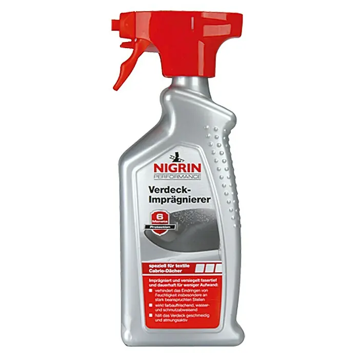 Nigrin Performance Verdeck-Imprägnierer - 500 ml, Geeignet für: Textile Cabrioverdecke - Vorderansicht