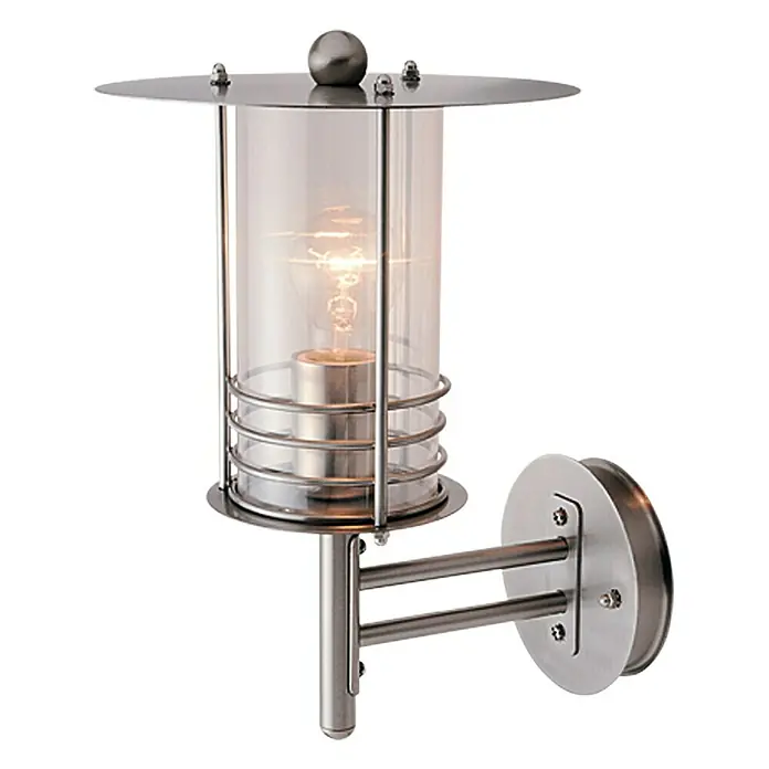 Starlux Silver Star II Aplique exterior ascendente - 60 W, 24 x 22 x 35 cm, Plateado, IP44