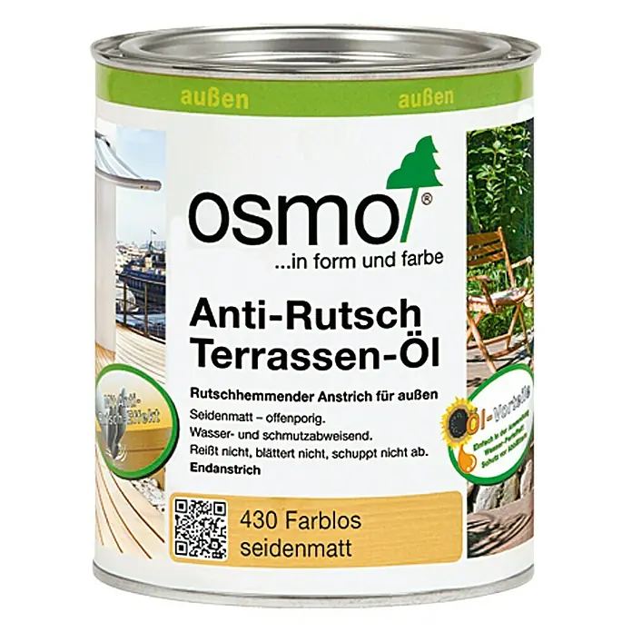 Osmo Anti-Rutsch Terrassen-Öl - 750 ml, Seidenmatt - Vorderansicht