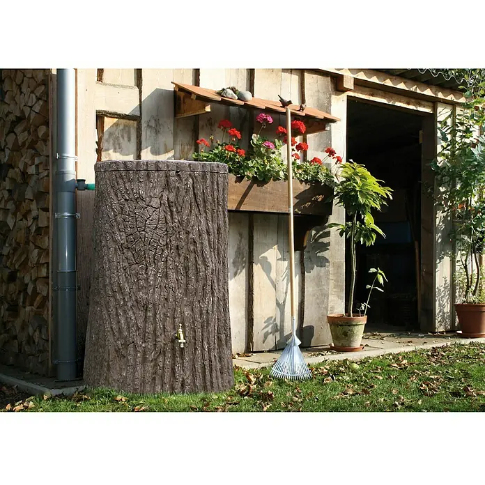 Regentonne Evergreen - 475 l, Dunkelbraun - Stimmungsaufnahme