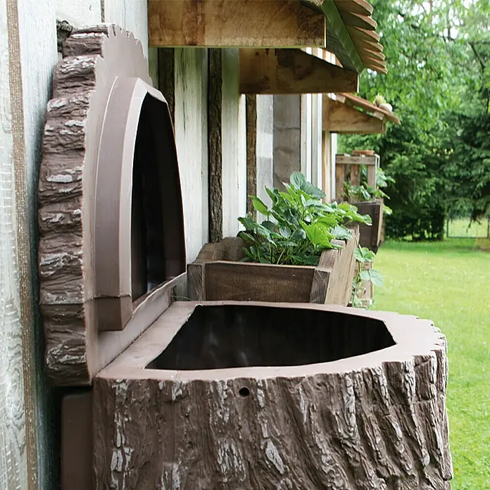Regentonne Evergreen - 300 l, Dunkelbraun - Detailaufnahme