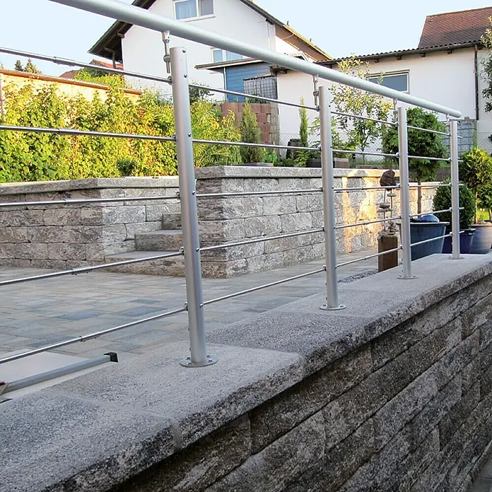 Treba Frewa Geländer-Set AG2 - Oberbodenmontage, Aluminium, Silber, Länge: 1.500 mm