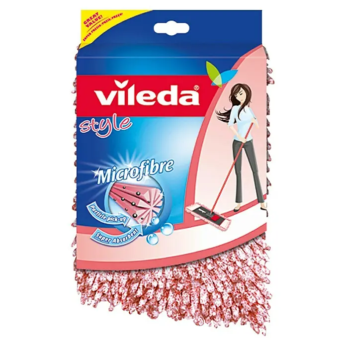 Vileda Ersatz-Bezug Style Chenille - Mikrofaser, Waschbar bei 60 °C - Vorderansicht