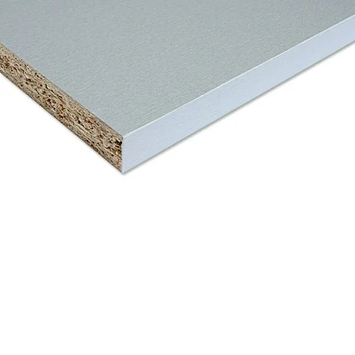 Möbelbauplatte - Silbermetallic, 260 x 20 x 1,9 cm - Rechte Seitenansicht