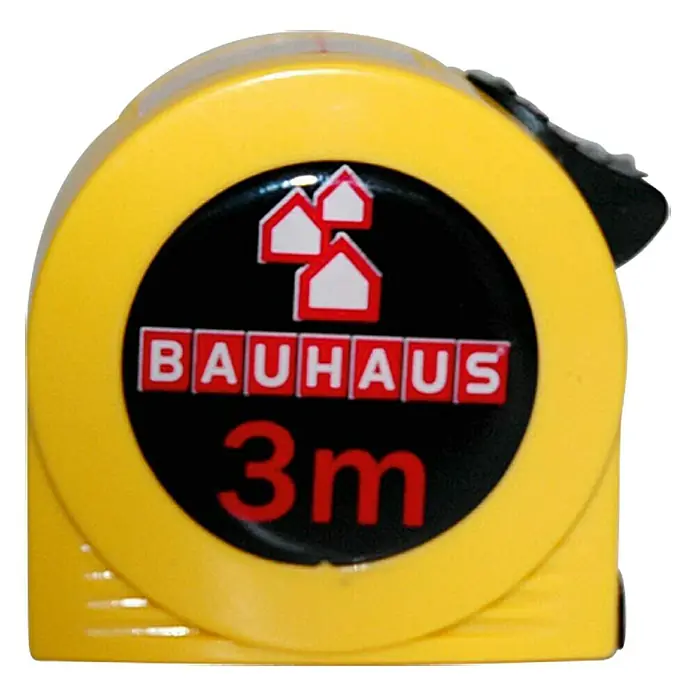 BAUHAUS Zidarski metar na izvlačenje - 3 m - Pogled sprijeda