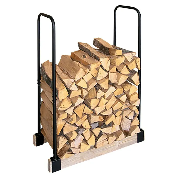 Lienbacher Drveni regal - 34 x 90 x 119 cm, Crne boje - Pogled sprijeda