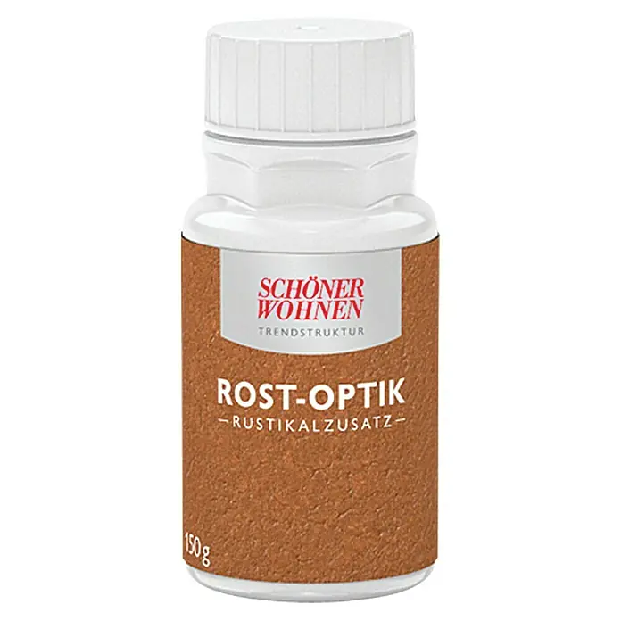 SCHÖNER WOHNEN-Farbe Trendstruktur Rustikal-Zusatz Rost-Optik - 150 g, Reine Vollglaskugeln, Transparent - Vorderansicht