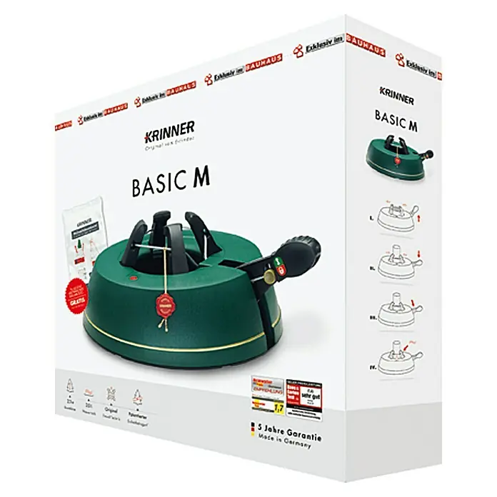 Krinner Basic Kerstboomstandaard - M, Max. stamdiameter: 12 cm, Max. boomlengte: 2,5 m
