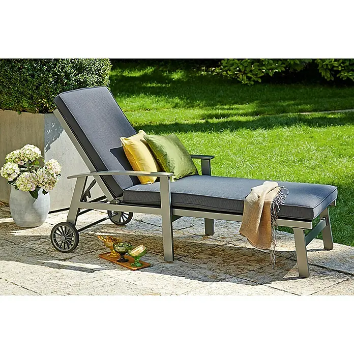 Sunfun Maja Ležaljka za sunčanje - 196 x 80 x 102 cm, Tekstil, S kotačićima
