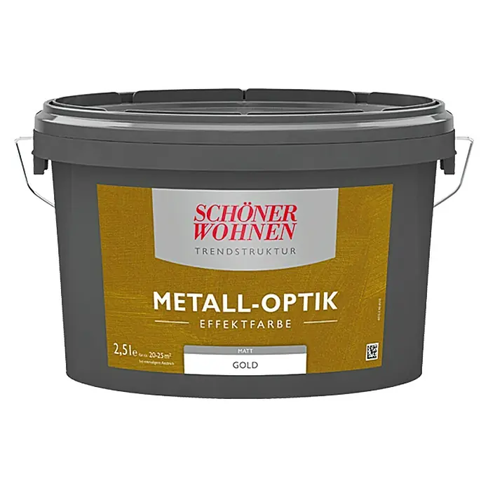 SCHÖNER WOHNEN-Farbe Trendstruktur Effektfarbe Trendstruktur - Metalloptik, Gold, 2,5 l, Matt - Vorderansicht