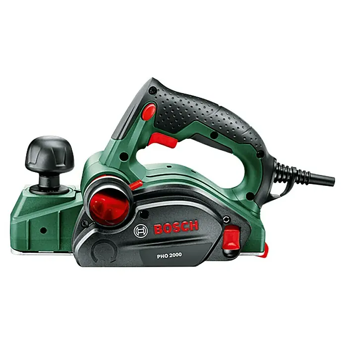 Bosch Handhobel PHO 2000 - 680 W, Hobeltiefe: 0 mm - 2 mm, 19.500 U/min - Linke Seitenansicht