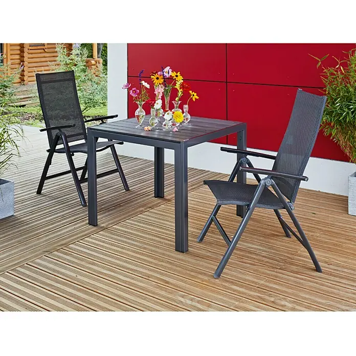 Sunfun Maja Sillón de posiciones - Color: Antracita, Plateado, Ancho: 61 cm