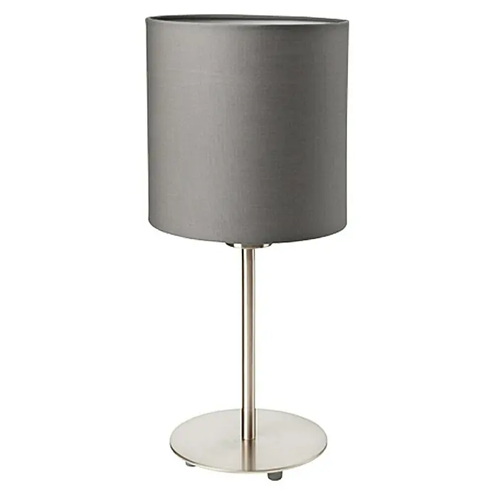 Eglo Pasteri Tischleuchte rund - 60 W, Ø x H: 180 mm x 40 cm, Nickel matt, Grau matt, E27