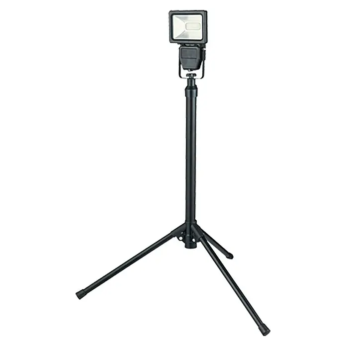 Starlux Proyector LED - 10 W, Con trípode, Negro, Blanco neutro, IP44