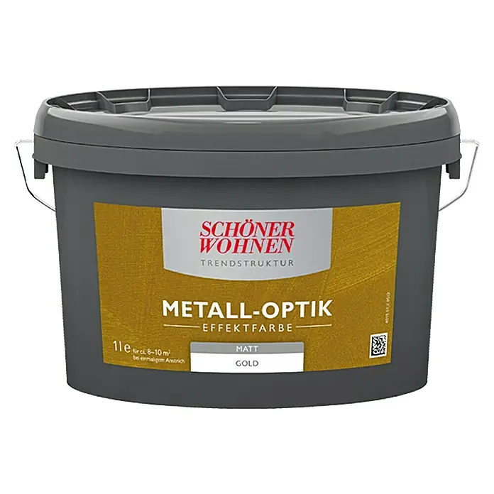 SCHÖNER WOHNEN-Farbe Trendstruktur Effektfarbe Trendstruktur - Metalloptik, Gold, 1 l, Matt - Vorderansicht