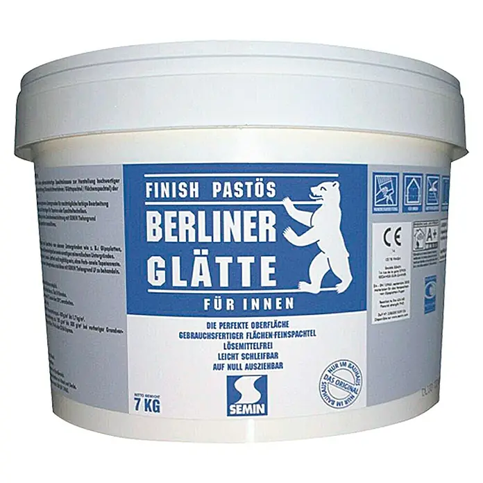 Berliner Glätte Flächen-Feinspachtel Berliner Glätte Finish Pastös - 7 kg