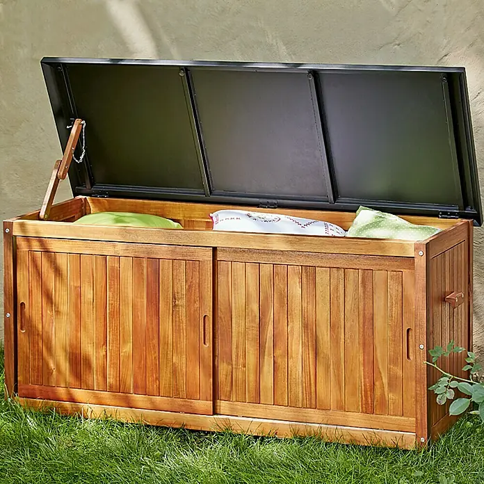 Sunfun Diana Garten-Aufbewahrungsbox - Braun, 157 x 61 x 73 cm, Holz
