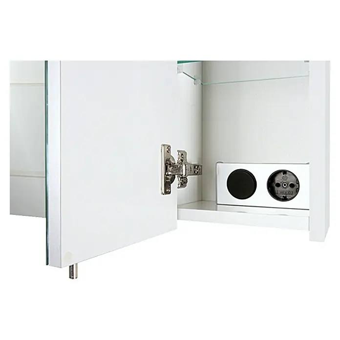 Schildmeyer LED-Spiegelschrank Roma - B x H: 60 x 75 cm, Mit Beleuchtung, Spanplatte, Weiß