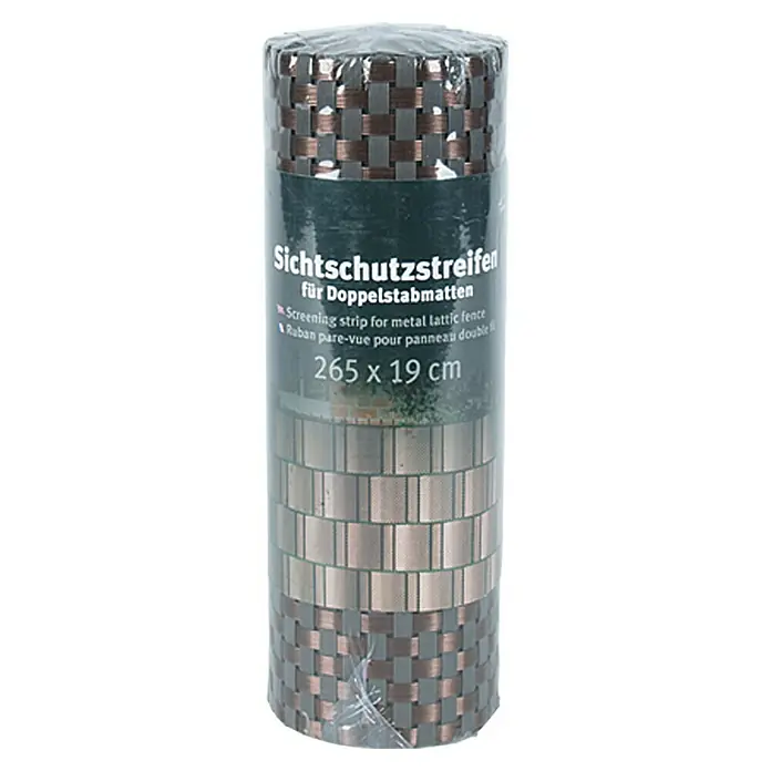Videx Sichtschutzstreifen - Mocca/Anthrazit, 200 x 19 cm - Vorderansicht