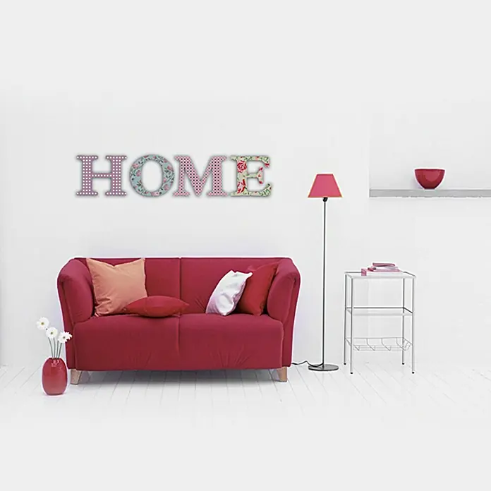 Wanddeko - Home, Bunt, 60 x 12 cm