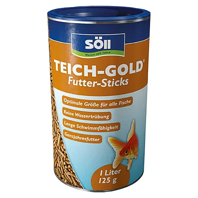 Söll Teich-Gold Teich-Fischfutter Sticks - 125 g - Vorderansicht