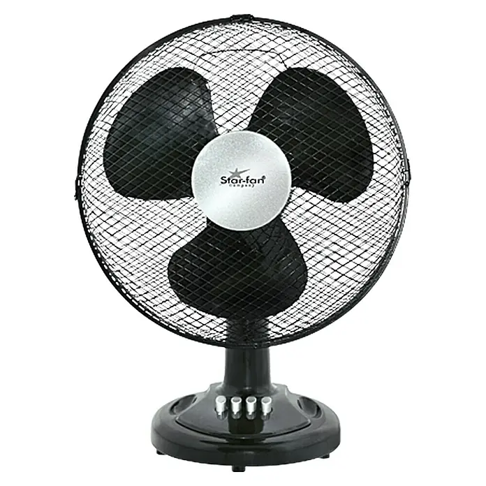 PR Klima Ventilador de sobremesa Hawai - Negro, Diámetro: 30 cm, 40 W, 1.890 m³/h