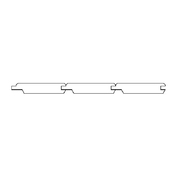 Kombiprofil - 3.000 x 116 x 19 mm, Douglasie, Natur - Skizze