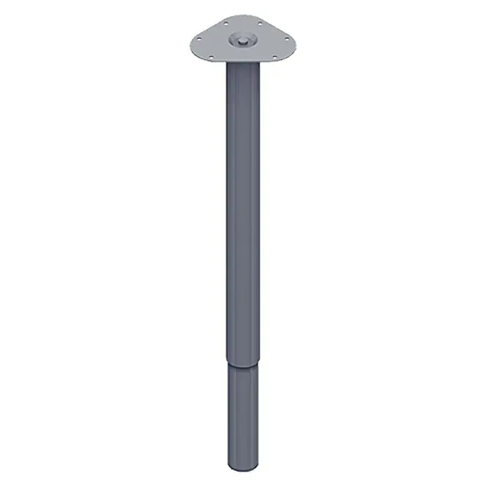 Element System Teleskop-Möbelfuß Expand - Durchmesser: 50 mm, Verstellbar: 600 - 900 mm, Aluminium - Vorderansicht