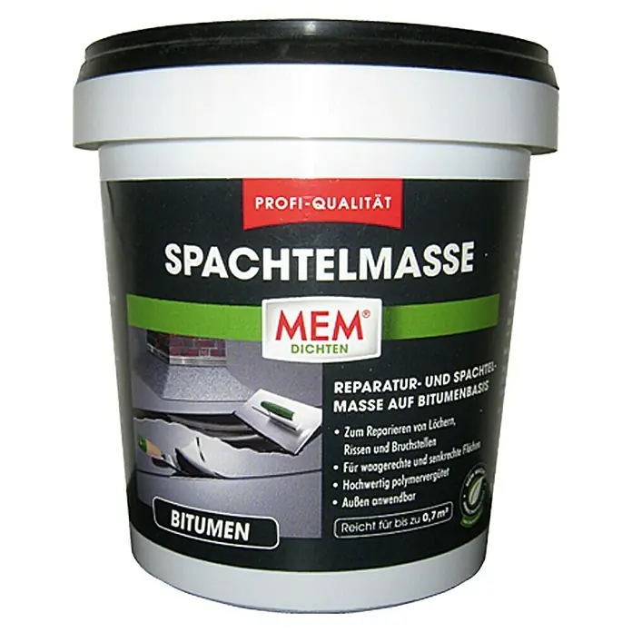 MEM Spachtelmasse - 1 kg, Lösemittelfrei - Vorderansicht