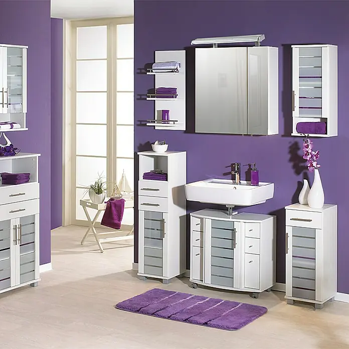 Schildmeyer Niko Highboard HBA300 - 30 x 32,5 x 110,5 cm, Perlweiß - Stimmungsaufnahme