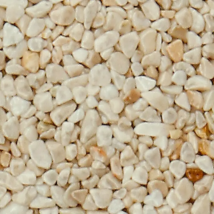 Probau Steinchenteppich Marmorkiesel, 2-4 mm - Beige, 20 kg - Detailaufnahme
