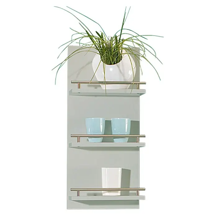 Schildmeyer Niko Regal - 30 x 17,5 x 70 cm, Silber/Anthrazit - Linke Seitenansicht