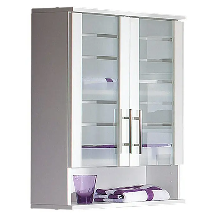 Schildmeyer Niko Oberschrank - 60 x 20,5 x 70 cm, Perlweiß - Linke Seitenansicht