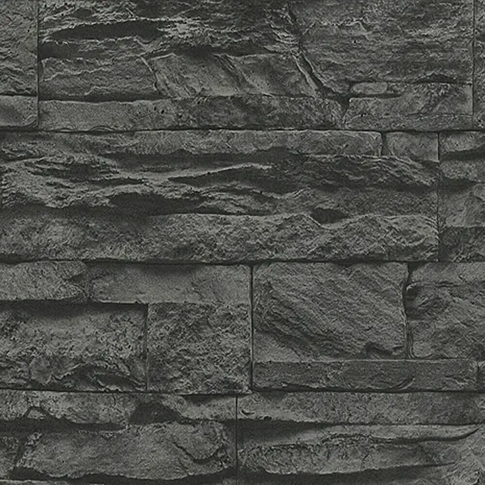AS Creation Vliestapete Murano - Anthrazit, Steinoptik, 10,05 x 0,53 m - Vorderansicht