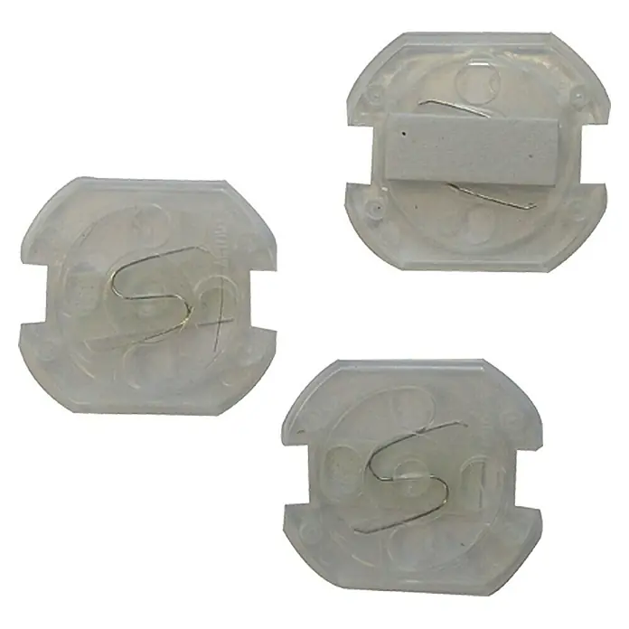 Voltomat Steckdosenschutz - Transparent, Selbstklebend, 10 Stk. - Ansicht von oben