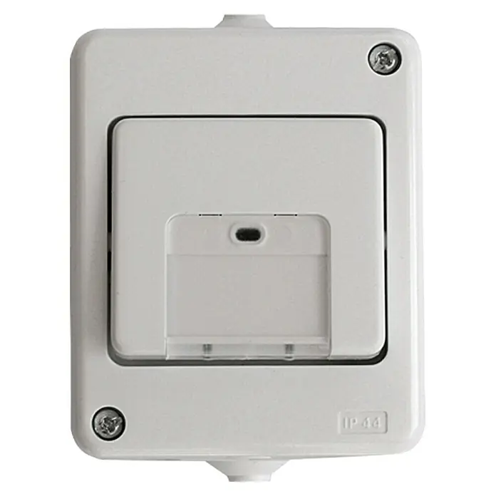 Voltomat FLUID Conmutador para estancias con humedad - Blanco, En pared, IP44 - Vista frontal
