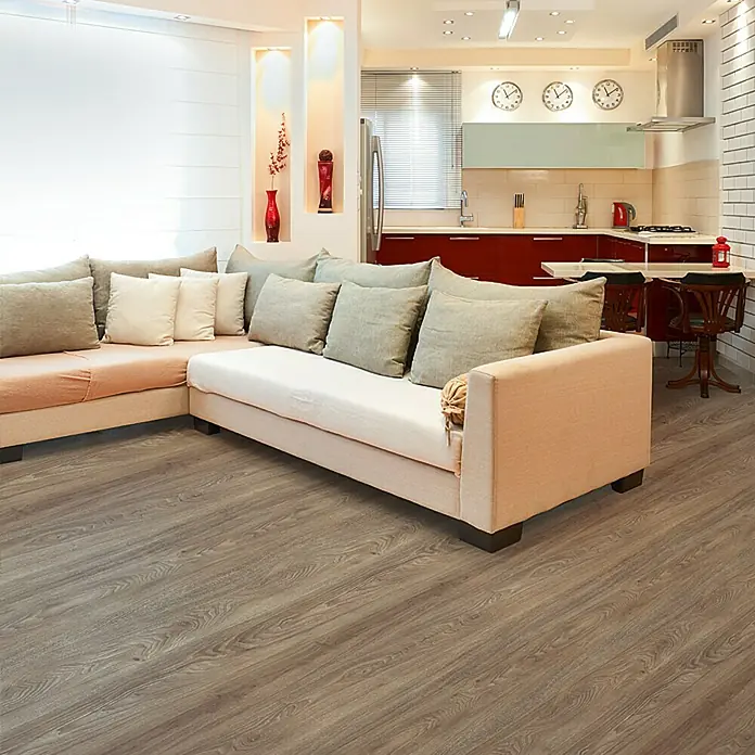 b!design Podna vinilna obloga Clic Aspen srebrni hrast - 1.210 x 190 x 5 mm, Rustikalni pod - Proizvod u upotrebi