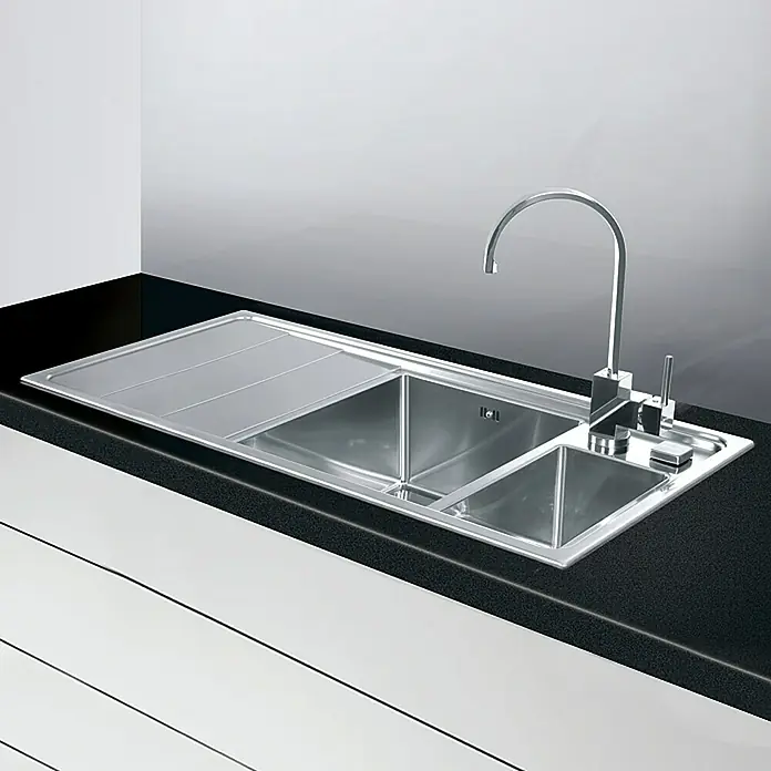 Admiral Einbauspüle Studio - 100 x 50 cm, 1½ Becken, Edelstahl