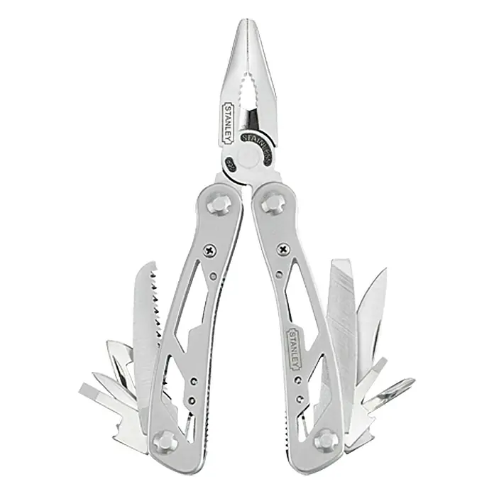 Stanley Alicates multiuso 12 en 1 - Acero 2CR, Bolsa de nylon con clip para el cinturón.