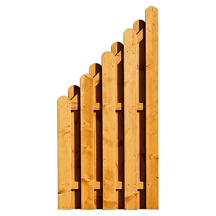 Sichtschutz-Abschlusselement Starnberg - 90 x 180/100 cm, Abgeschrägt, Herbstgold