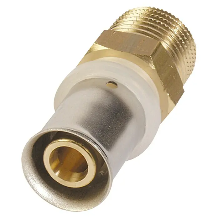 Press-Übergangsnippel - Durchmesser: 26 mm, Außengewinde: ¾″