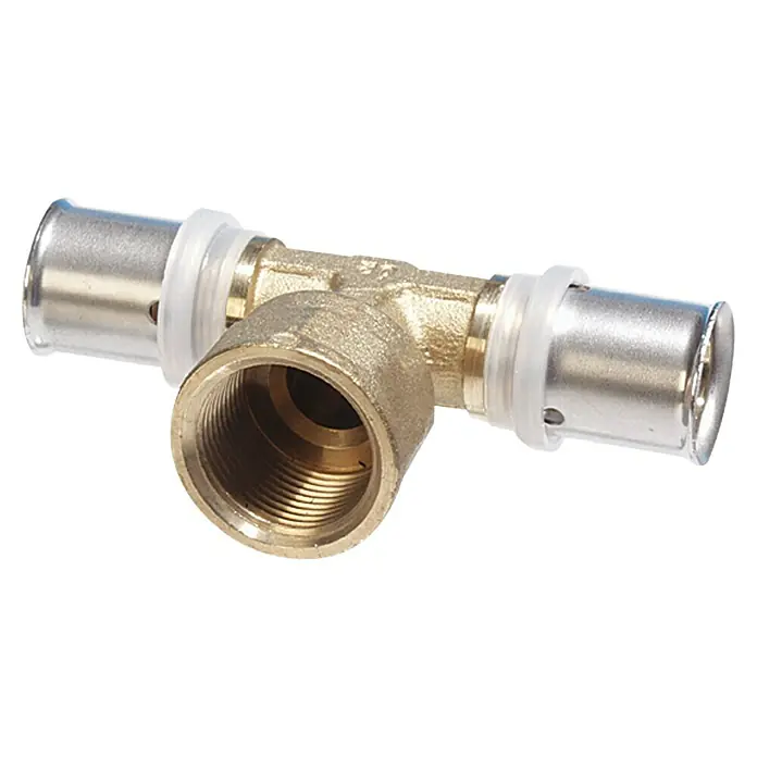 Press-T-Stück - Durchmesser: 16 mm, Innengewinde: ½″