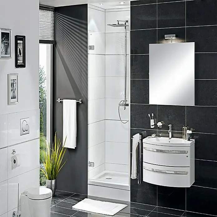 Camargue Air Douchedeur C21 - 72,5 x 200 cm, Dikte: 8 mm, Chroom