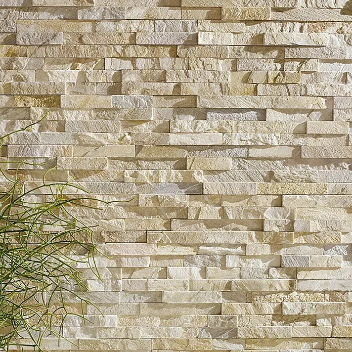 Verblendstein Pietra - 15 x 60 cm, Beige, Steinoptik