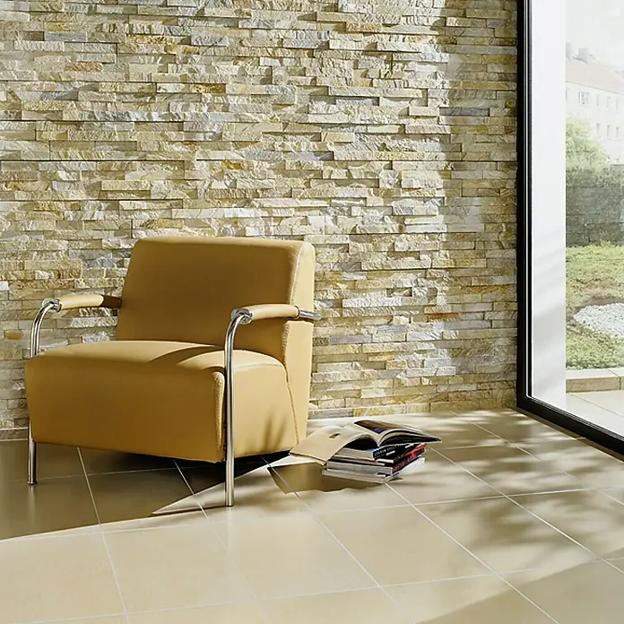 Verblendstein Pietra - 15 x 60 cm, Beige, Steinoptik